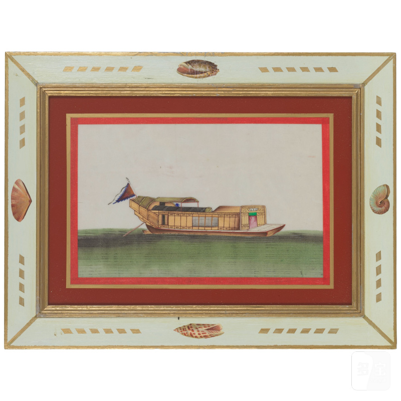 中國畫家 十九世紀 船圖一組十二幅 水粉紙本 鏡框 | CHINESE ARTIST (19TH CENTURY) - 图21